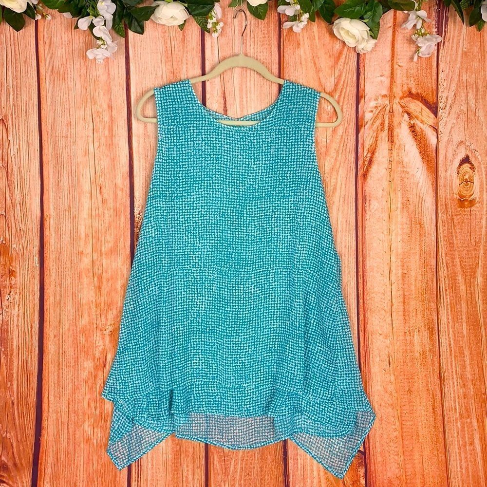 Fever Sleeveless Shark Bite Hem Tunic Top 1704
